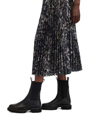 allsaints jinx pleated dress ALLSAINTS Jinx Pleated Wool Maxi Dress