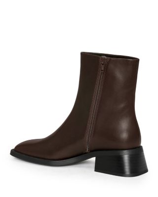 Women's Blanca Square Toe Block Heel Ankle Boots 