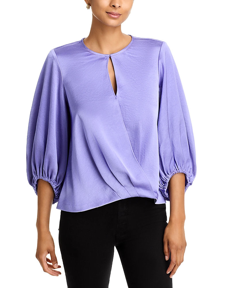 KAREN KANE SATIN CROSSOVER TOP