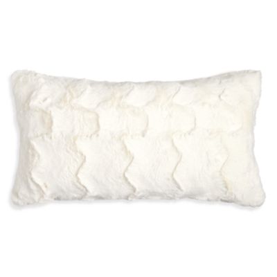 Hudson Park Collection Marble Faux Fur Decorative Pillow, 12 x 22 - Exclusive