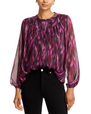 KOKO + MASON - Printed Button Front Blouse