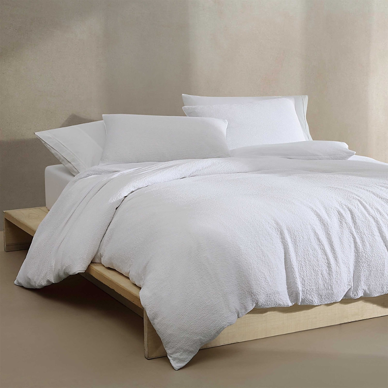 Calvin Klein Seersucker 3 Piece Duvet Cover Set, Queen