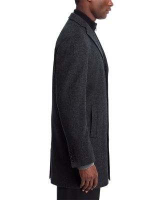 Wool-Cashmere Regular Fit Topcoat With Bib