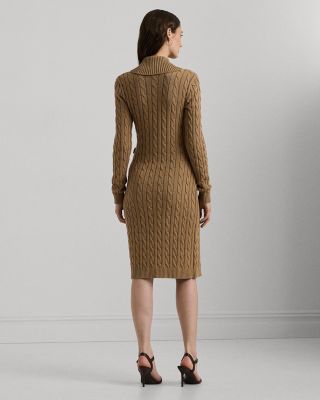 特別価格！Ralph Lauren Cable-Knit Buckle-Trim Sweater Dress Ralph Lauren Cable Knit Buckle Trim Sweater Dress