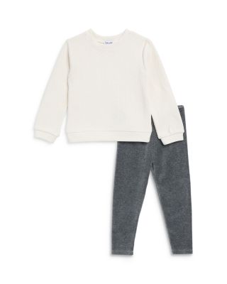 Splendid - Girls' Chevron Textured Top & Leggings Set - Little Kid