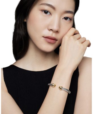 Cable Classic Bracelet with 14K Yellow Gold, 7mm
