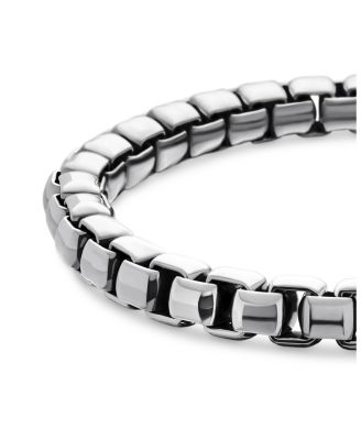 Men's Box Chain Bracelet in Sterling Silver, 7.3mm