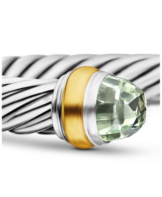 Cable Classics Bracelet with Prasiolite and 14K Yellow Gold