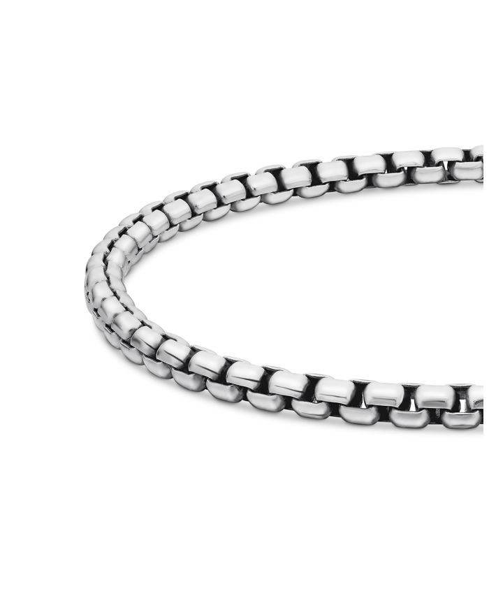 Men's Box Chain Bracelet Sterling Silver