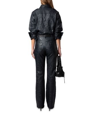 Taska Cuir Froisse Leather Shirt 