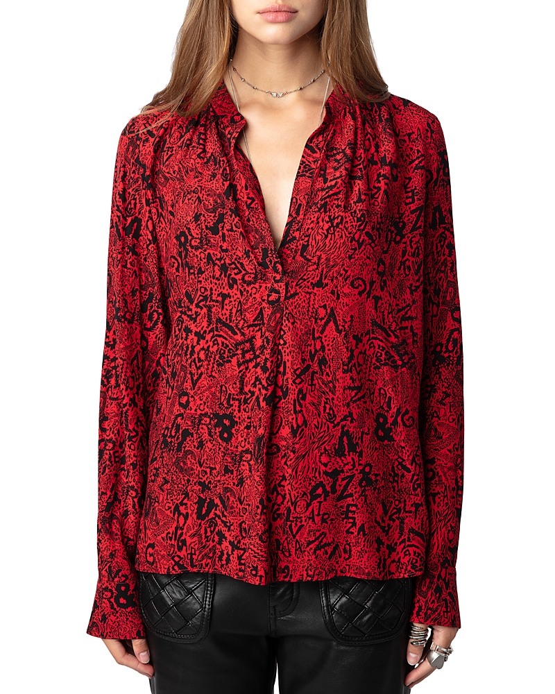 Zadig & Voltaire Tink Blouse In Crimson