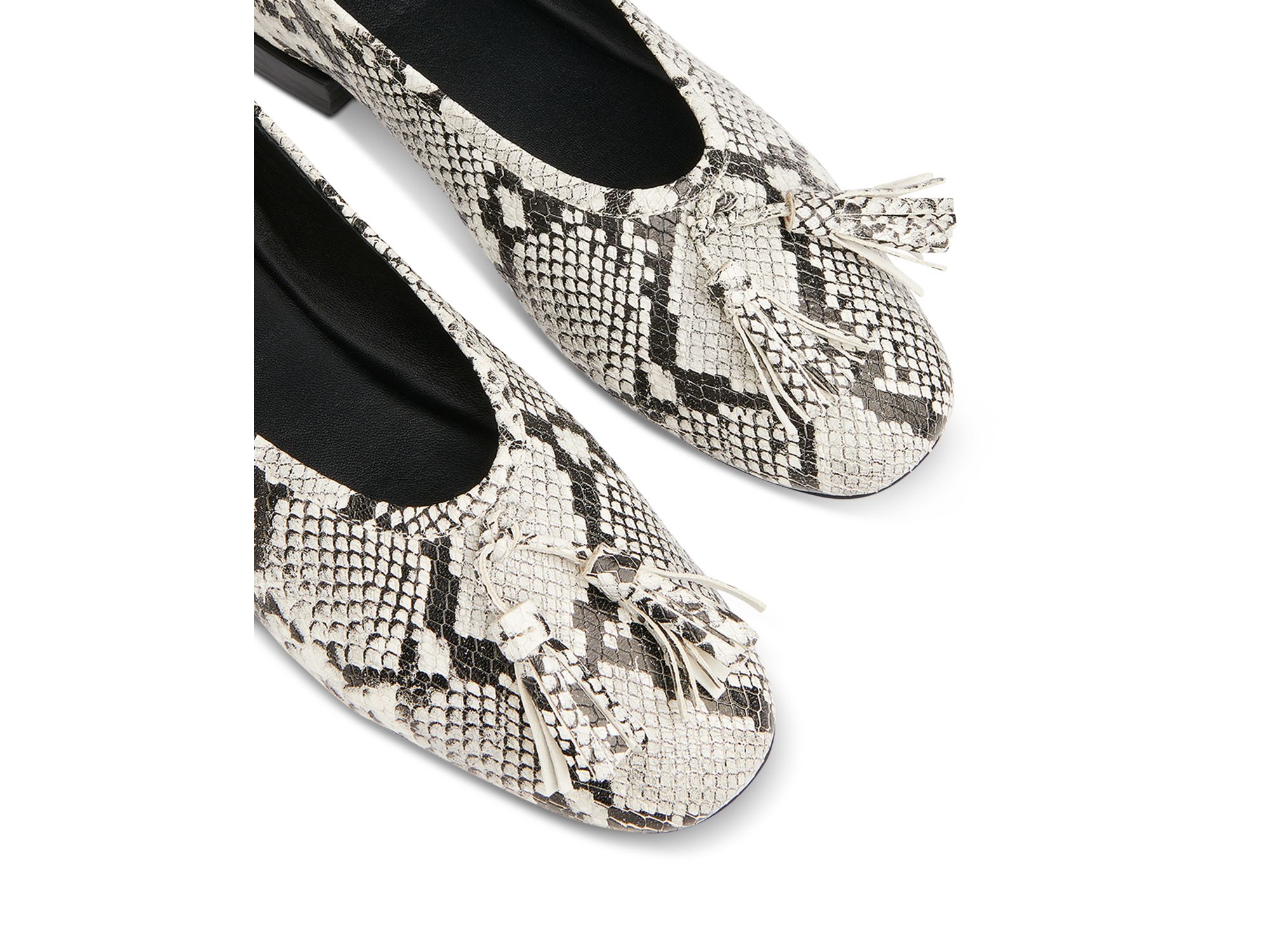 Women's Cilou Tassel Detail Snake Embossed Ballet Flats — Image 5