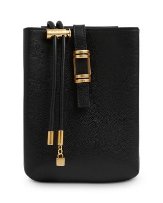 REISS - Vienna Leather Phone Pouch Crossbody Bag
