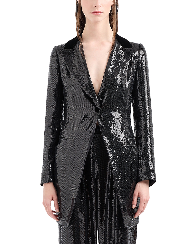 EMPORIO ARMANI MICRO SEQUIN BLAZER