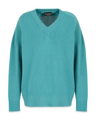 Emporio Armani Seamless Plain Knit V Neck Sweater | Bloomingdale