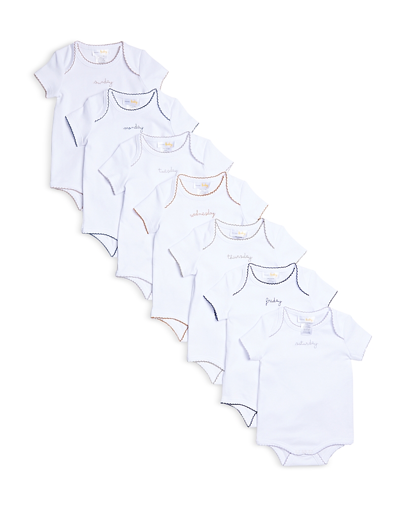 Bloomies Baby Unisex Days of the Week Bodysuit Set, Pack of 7 - Baby