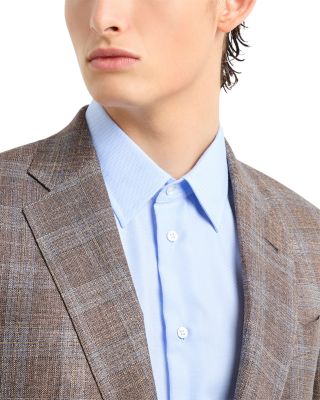 Plaid Single Breasted Blazer