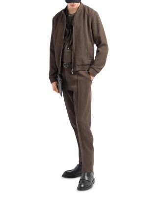 3D Effect Virgin Wool Stretch Jersey Trousers