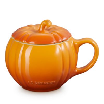 Stoneware Pumpkin Mug with Lid