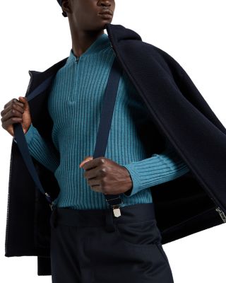 Wool Blend Knit Blazer