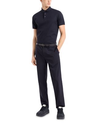 Cotton Jersey Diamond Jacquard Regular Fit Polo Shirt