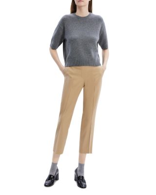 Cashmere Cropped Short Sleeve Sweater