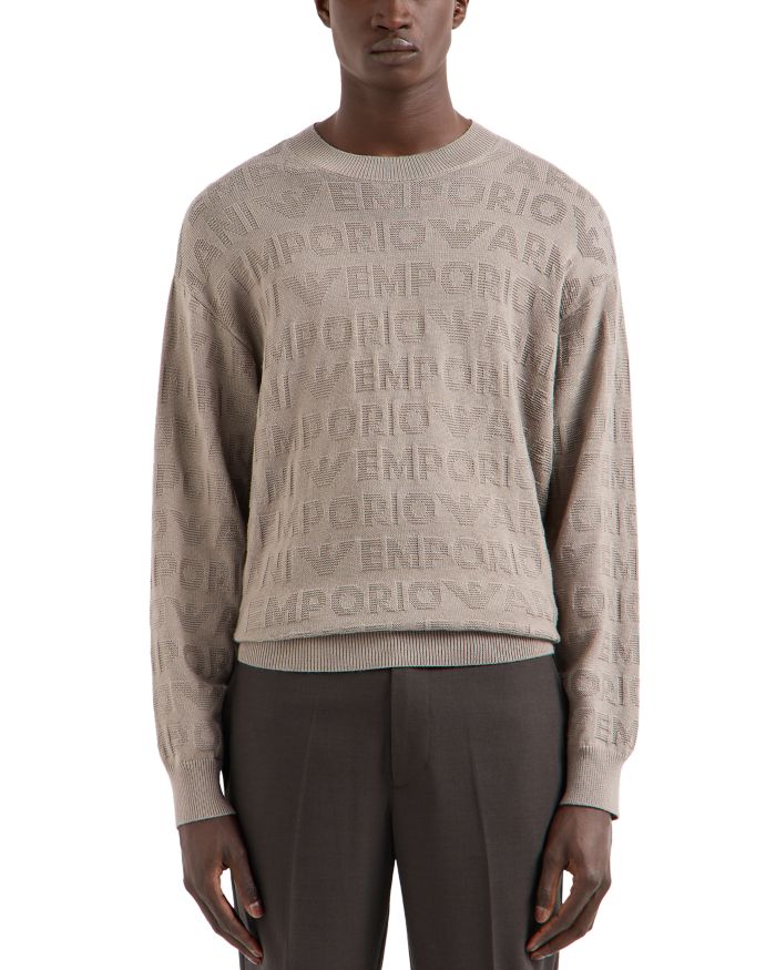 Jacquard Logo Crewneck Sweater