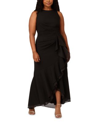 Adrianna Papell - Ruched Crepe Dress