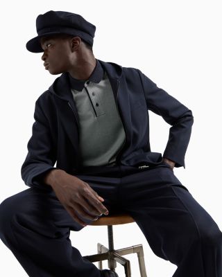 Blazer with Detachable Hooded Dickie Jacket