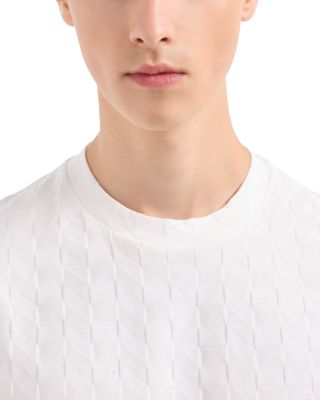 Cotton Jersey Chevron Jacquard Tee