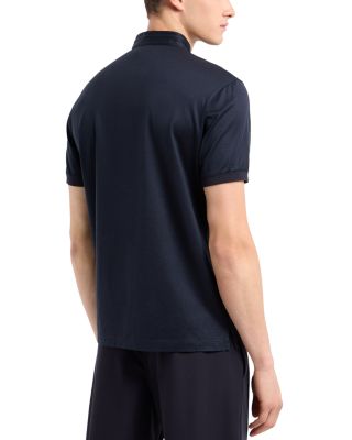 Jersey Knit Regular Fit Band Collar Polo Shirt