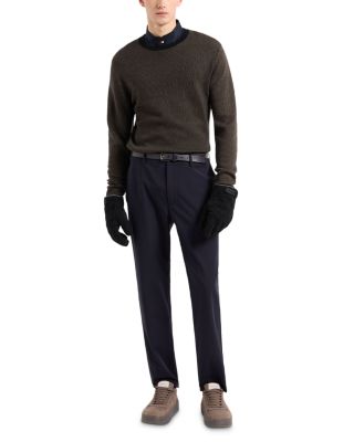 Wool Chevron Jacquard Regular Fit Sweater