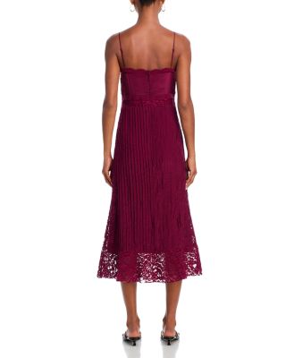Lace Trim Midi Dress
