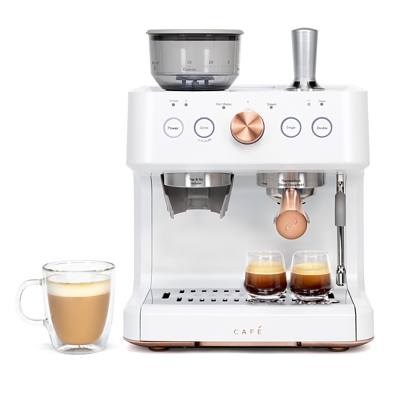 Ge Appliances Cafe Bellissimo Semi Automatic Espresso Machine With Frother In Matte White