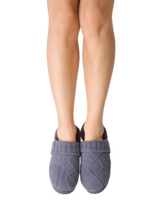Women's Chenille Cable Knit Slippers