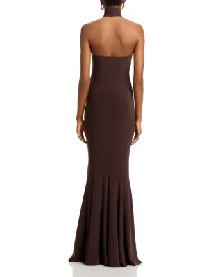 Turtleneck Halter Gown