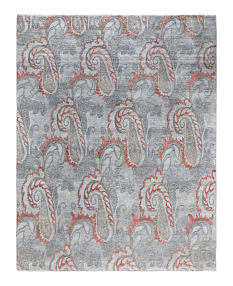 Bloomingdale's Indo Ikat M6667 Area Rug, 7'10 X 9'10 In Gray