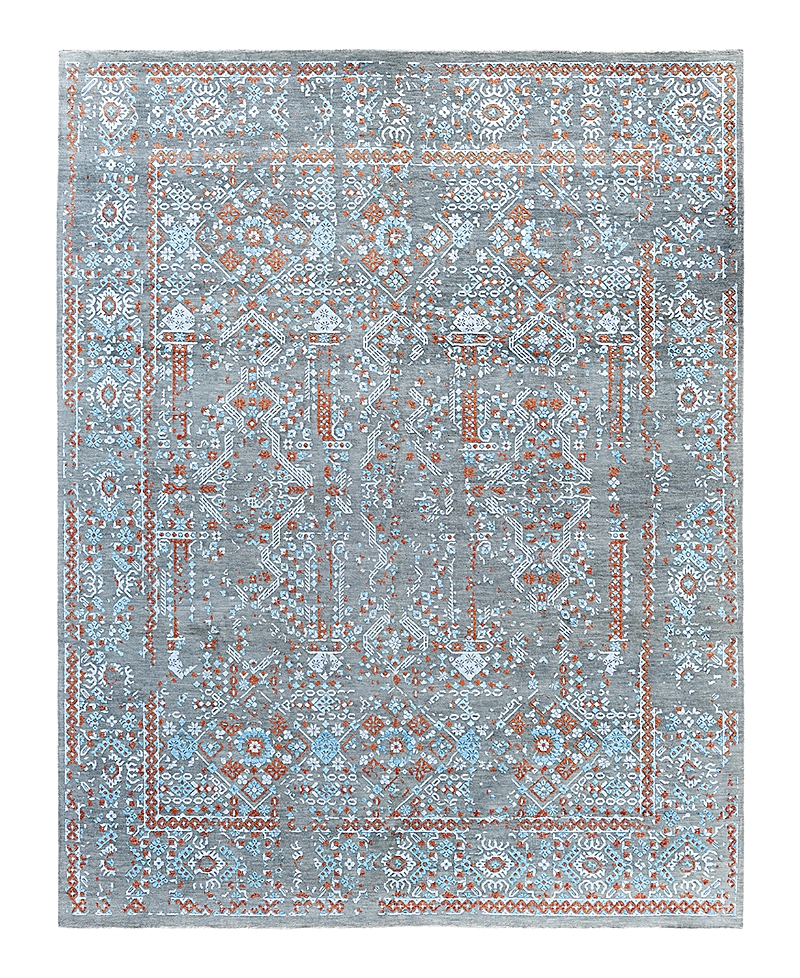 Bloomingdale's Indo Ikat M7248 Area Rug, 8'1 X 10'1 In Gray