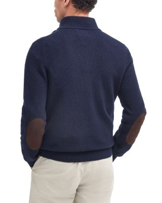 Elbow Patch Mock Neck Sweater