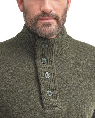 Elbow Patch Mock Neck Sweater