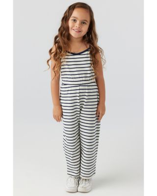 Girls' Katrina Cotton Stripe Jumpsuit - Little Kid, Big Kid