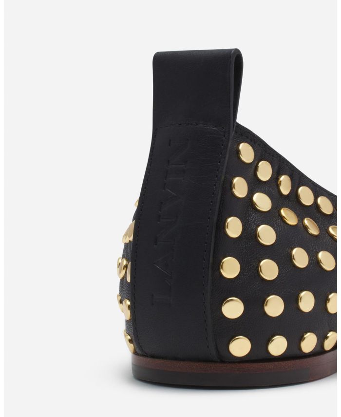 Women's The Leather Ballerina Flat With Studs