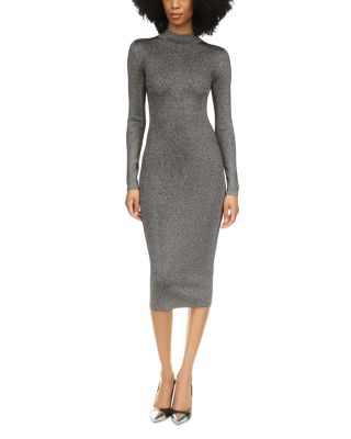Michael Michael Kors Metallic Knit Midi Dress