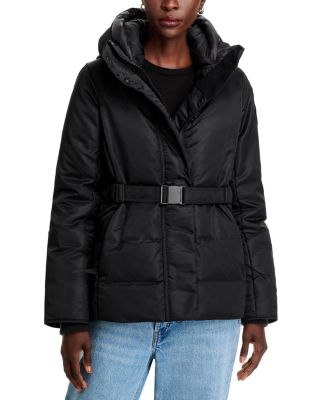 Hooded belted coat best sale