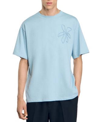 Sandro - Cotton Flower Appliqu&eacute; Tee