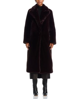 L'AGENCE Lizbeth Long Faux Fur Jacket | Bloomingdale's