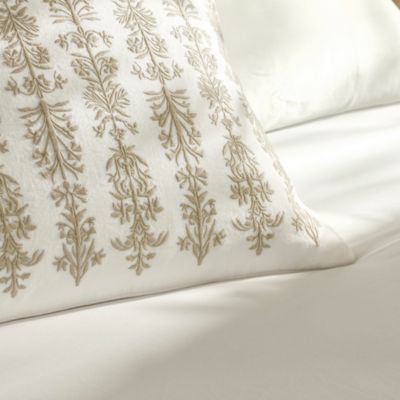 Linen Floral Reed Decorative Pillow with Insert, 20&amp;quot; x 20&amp;quot;