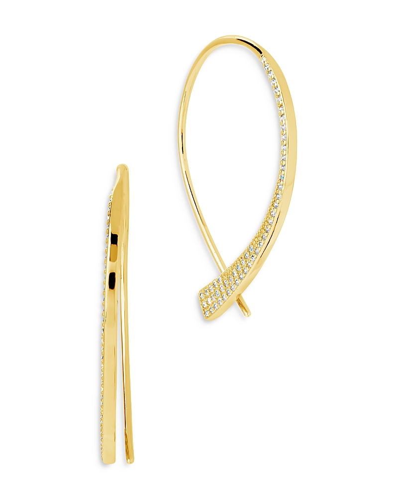 Sterling Forever Carlotta Threader Earrings In Gold