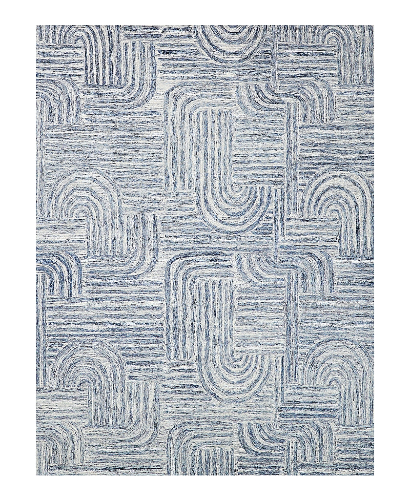 Exquisite Rugs Juno 6775 Area Rug, 5' X 8' In Blue/ivory