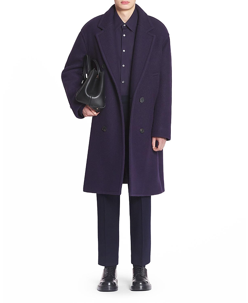 Lanvin Manteau Oversize Double Boutonnage Pour Homme In Japanese Ink